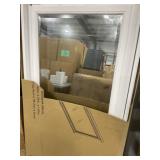 60" x 31" Mirror with White Wooden Frame