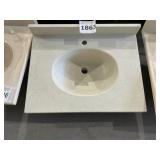 25" x 19" Single Bowl Vanity Top in Sandtone