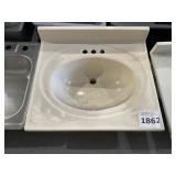 25" x 22" Single Bowl Vanity Top in Beige