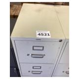 Cream Two Drawer Filing Cabinet