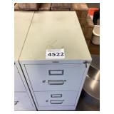 Cream Two Drawer Filing Cabinet