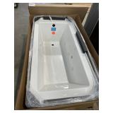 60" x 30" 6-Jet LH Bathtub in White with Apron