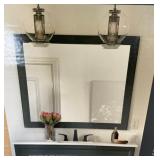 42" x 34" Wall Mount Mirror with Black Frame