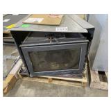 28"W Metal Encased Fireplace Insert As Is