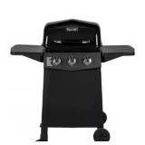 3-Burner Open Cart Propane Gas Grill in Black