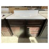 37" x 22" Vanity in Espresso w Single Sink Top
