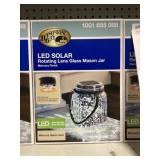 LED Solar Glass Mason Jar Light x2