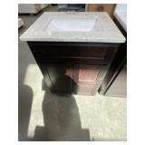 25" x 22" Vanity in Espresso w Single Sink Top