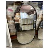 24" x 48" Arch-Top Mirror w/ Black Metal Frame