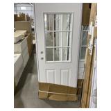 32" x 76" RH 1/2 View Steel Exterior Door-White