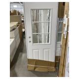 32" x 76" RH 1/2 View Steel Exterior Door-White