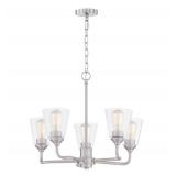 Ashley 5-Bulb Chandleir in Nickel