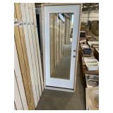 32" x 80" LH Steel Full-View Ext. Door in White