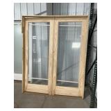64" x 80" FV Pine French Interior Door As Is