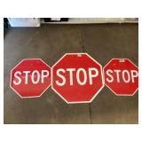 Mix Lot of Assorted Stop Signs x3