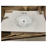 40" x 22" Single Sink Vanity Top in White