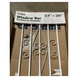 24" x 36" Decorative Window Bar in White