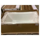 66" x 30" Fiberglass Drop-In Bathtub in White