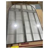 35" x 23.5" Arch-Top Mirror with Charcoal Frame x2