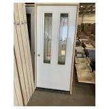 36" x 80" RH Steel 3/4 View Ext. Door in White