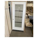 36" x 80" RH Steel Full-View Ext. Door in White
