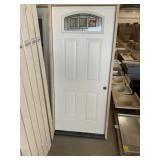 36" x 80" LH 4-Panel Steel Ext. Door in White