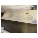 67.75" Double Bowl Vanity Top