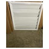 32" x 32" Louvered Metal Ceiling Vent in White