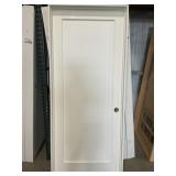 36" x 80" LH Primed Grooved 1-Panel Interior Door