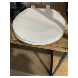 Soft-Close White Round-Bowl Toilet Seat