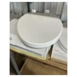 Soft-Close White Elongated Toilet Seat x 3