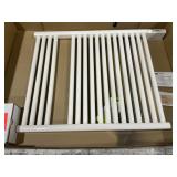32" x 24" White Metal Towel Warmer Rack