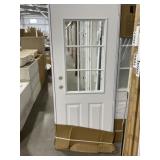 32" x 76" RH 1/2 View Steel Exterior Door-White