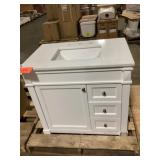 32" White Vanity w/ Sink Top