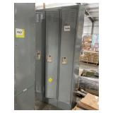 36"W x 78"H 3-Tier Door Locker in Gray