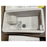 32" x 18" Single Bowl Siligrant Sink in White