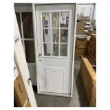 32" x 80" RH 9-Lite Fiberglass Ext. Door in White