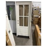 32" x 80" RH 4-Lite Fiberglass Exterior Door-White