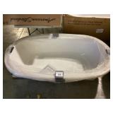 74" x 44" Studio Dual Oval White Drop In Tub