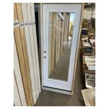 32" x 80" RH Steel Full-View Ext. Door in White
