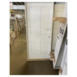 34" x 80" LH Primed 4-Panel Interior Door