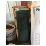(2) 14.5 x 43" Shutters In Pine Green x3 boxes