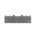 60" Gray Floating Bathroom Vanity Base