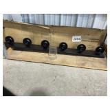6-Light Vanity Bar Light in Matte Black Finish