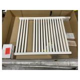 32" x 24" White Metal Towel Warmer Rack