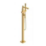Floor Mount Tub Filler In Gold