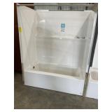 60"W x 74.5"H LH Fiberglass Tub/Shower Surround