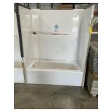 60"W x 74.5"H LH Fiberglass Tub/Shower Surround