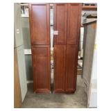 Mixed Lot of Mahogany Pantry Cabinets x 2