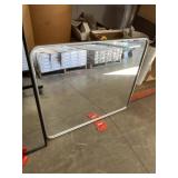 30" x 36" Round-Edge Mirror w Metal Nickel Frame
